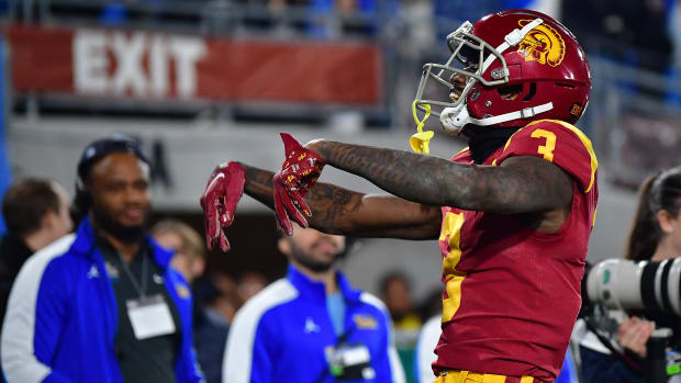 USC wide receiver Jordan Addison was drafted in the first round at No. 23 by the Vikings.